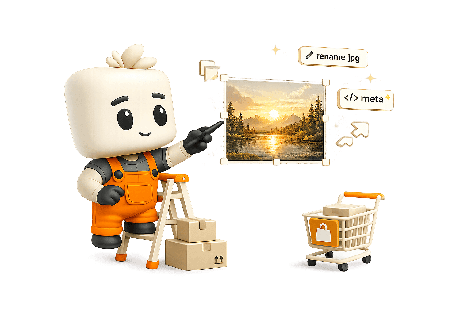 Little Orange Man editing product images for e-commerce listings